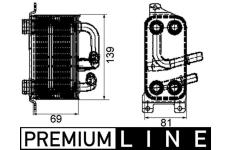 Olejový chladič, motorový olej MAHLE ORIGINAL CLC 66 000P