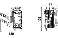 Olejový chladič, motorový olej MAHLE CLC 67 000P