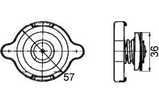 Uzavírací víčko, chladič MAHLE CRB 10 000P