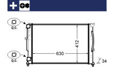 Chladič motora MAHLE CR 1423 000S