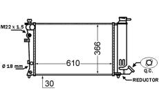 Chladič motora MAHLE CR 1431 000S