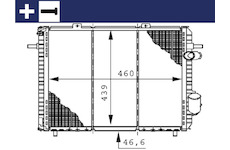 Chladič, chlazení motoru MAHLE CR 148 000S