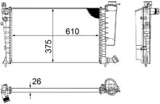 Chladič, chlazení motoru MAHLE CR 2206 000S