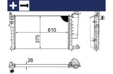 Chladič motora MAHLE CR 2206 000S