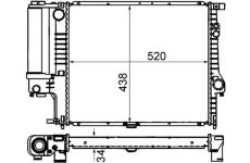 Chladič motora MAHLE CR 244 001S