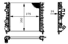 Chladič motora MAHLE CR 308 000S