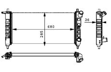 Chladič motora MAHLE CR 313 000P