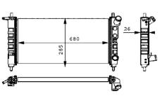 Chladič, chlazení motoru MAHLE CR 313 000S