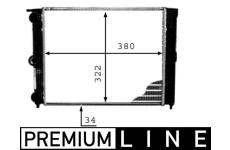 Chladič, chlazení motoru MAHLE ORIGINAL CR 344 000P