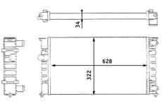 Chladič, chlazení motoru MAHLE CR 348 000S