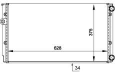 Chladič, chlazení motoru MAHLE CR 373 000S