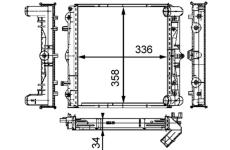 Chladič, chlazení motoru MAHLE CR 383 000S