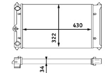 Chladič, chlazení motoru MAHLE CR 408 000S