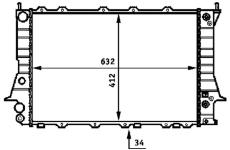 Chladič, chlazení motoru MAHLE CR 413 000S