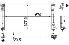 Chladič motora MAHLE CR 433 000S