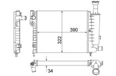 Chladič, chlazení motoru MAHLE CR 491 000S