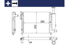 Chladič, chlazení motoru MAHLE ORIGINAL CR 491 000S