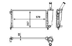 Chladič motora MAHLE CR 552 000S