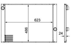 Chladič motora MAHLE CR 581 000P