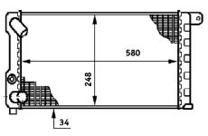 Chladič, chlazení motoru MAHLE CR 597 000S