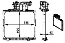 Chladič motora MAHLE CR 701 000P