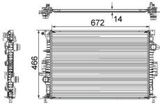 Chladič motora MAHLE CR 906 000S