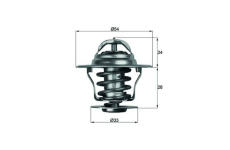 Termostat, chladivo MAHLE ORIGINAL TX 11 92D