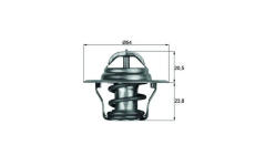 Termostat, chladivo MAHLE ORIGINAL TX 14 80D