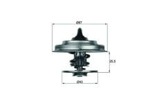 Termostat, chladivo MAHLE TX 18 83D