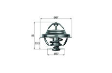 Termostat, chladivo MAHLE ORIGINAL TX 20 80D