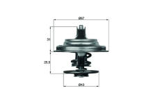 Termostat, chladivo MAHLE ORIGINAL TX 23 71D