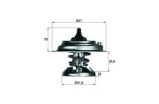 Termostat, chladivo MAHLE TX 29 80D