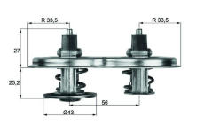 Termostat, chladivo MAHLE ORIGINAL TX 33 83D