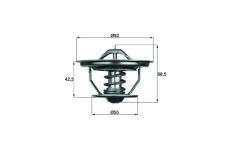 Termostat, chladivo MAHLE ORIGINAL TX 35 71