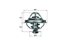 Termostat, chladivo MAHLE ORIGINAL TX 38 80D