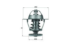 Termostat, chladivo MAHLE ORIGINAL TX 68 88D