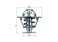 Termostat, chladivo MAHLE TX 86 76D