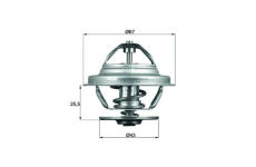 Termostat, chladivo MAHLE TX 56 71
