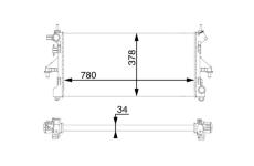 Chladič motora MAHLE CR 1034 000S