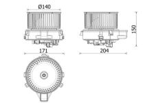 vnitřní ventilátor MAHLE AB 284 000P