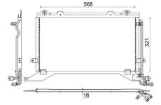 Kondenzátor, klimatizace MAHLE AC 248 000S