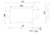 Kondenzátor klimatizácie MAHLE AC 409 000P