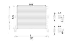 Kondenzátor, klimatizace MAHLE AC 673 000S