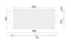 Kondenzátor, klimatizace MAHLE AC 891 000P