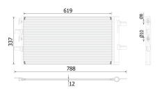 Kondenzátor, klimatizace MAHLE AC 894 000P