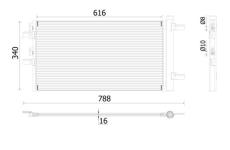 Kondenzátor, klimatizace MAHLE AC 895 000P