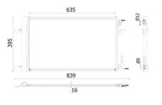 Kondenzátor klimatizácie MAHLE AC 900 000P