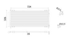Kondenzátor, klimatizace MAHLE AC 904 000S
