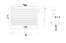 Kondenzátor, klimatizace MAHLE AC 910 000S