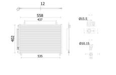 Kondenzátor, klimatizace MAHLE AC 912 000S